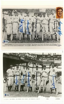 Lot of (2) 1937 All-Stars Multi Signed Photos With 11 Total Signatures (Beckett GEM MINT 10)